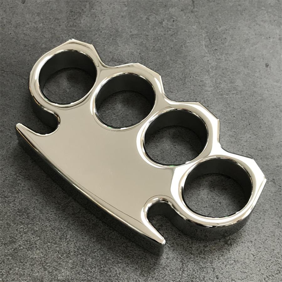 The King Classic Polished Steel Knuckle Duster for Self-Defense EDC