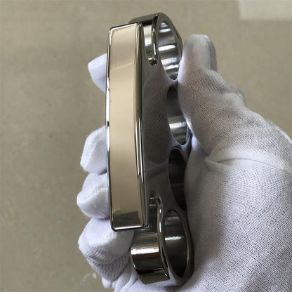 The King Classic Polished Steel Knuckle Duster for Self-Defense EDC