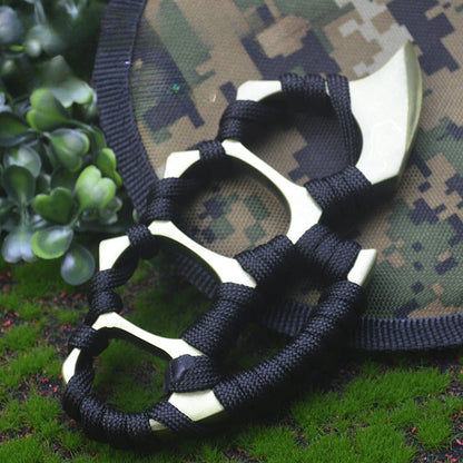 Compact Zinc Alloy Knuckle Duster with Bottle Opener and Strap for EDC