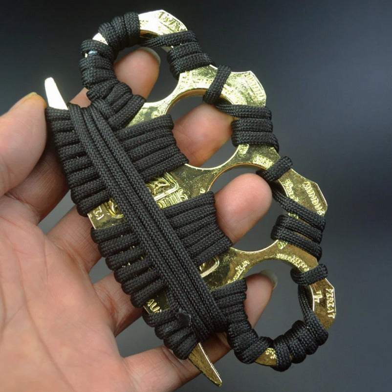 Sleek Solid Brass Knuckle Duster for Self Defense and EDC Use