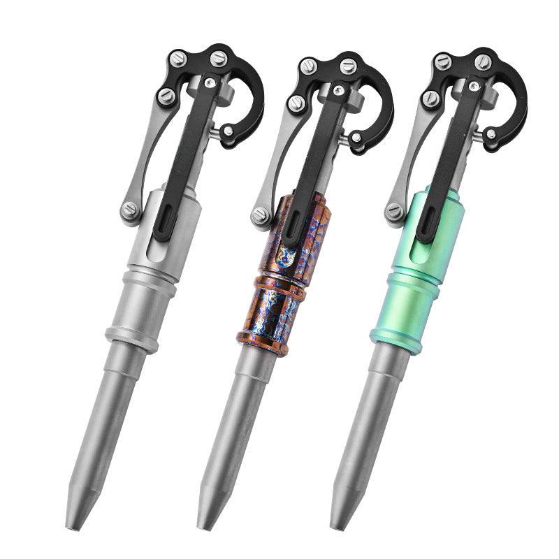 Multifunctional Tactical Pen Made of Titanium
