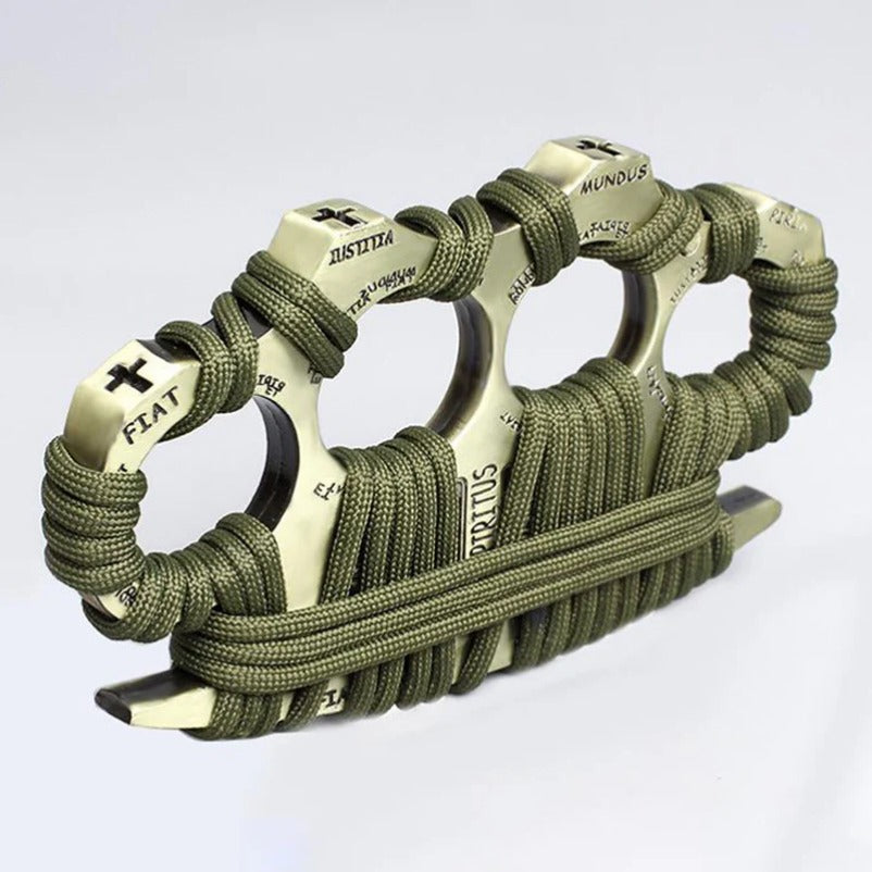 Sleek Solid Brass Knuckle Duster for Self Defense and EDC Use