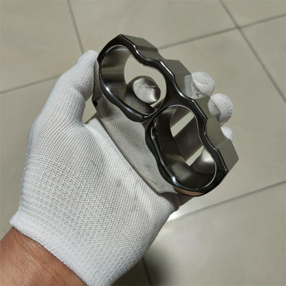 Sleek Polished Titanium Knuckle Duster for Superior Defense