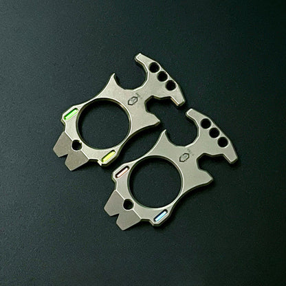 Titanium TC21 Knuckle Duster MultiTool Keychain