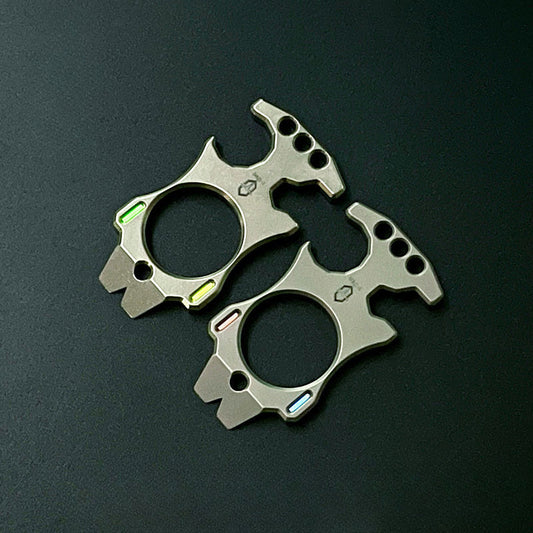 Titanium TC21 Knuckle Duster MultiTool Keychain