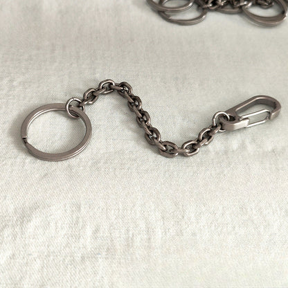 Titanium Carabiner Keychain Spring Clip for EDC Flashlight and Multi Tool