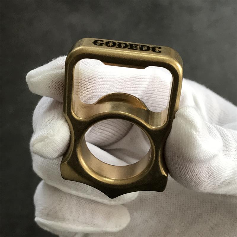 GODEDC Brass Knuckle Duster Multi-Purpose Bottle Opener Survival Tool