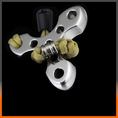 Triangular Brass Knuckle Duster Self Defense Tool 15mm Stainless Steel for EDC Window