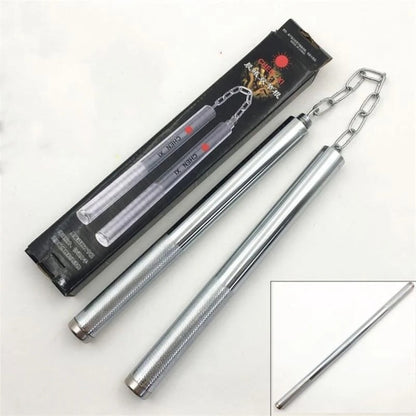 Outdoor Self-Defense Steel Nunchaku with Dual Utility