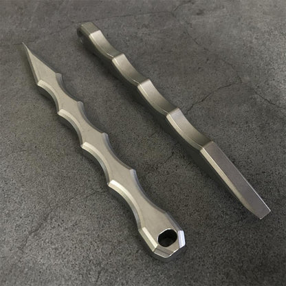 Titanium Alloy Crowbar Multifunctional Bottle Opener Tool for Self-defense