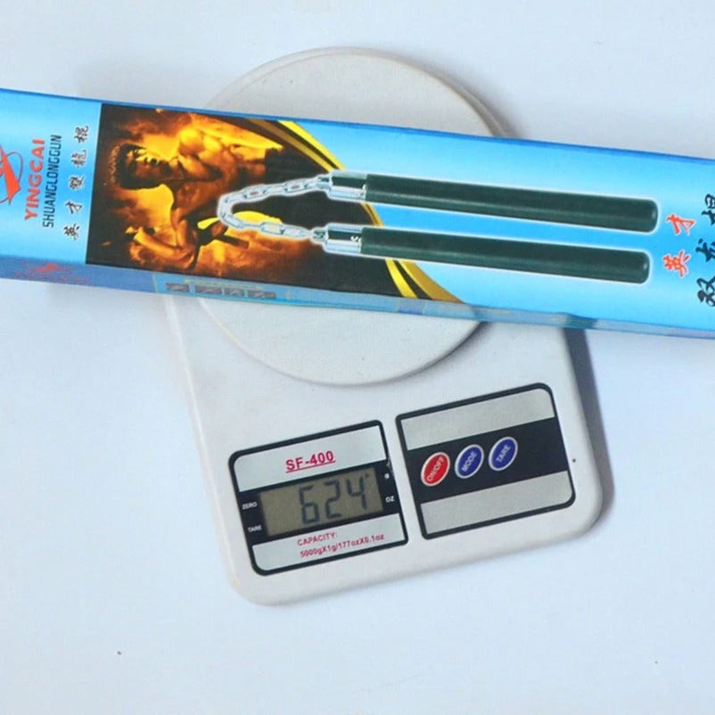 Self-Defense Rubber Nunchaku with Stretchable Chain