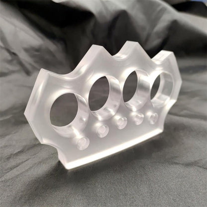 Assault-Ready Transparent Knuckle Duster for Personal Safety