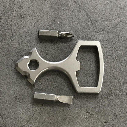 Multifunctional Crowbar Screw Broken Window Portable EDC Tool Titanium Bottle Opener