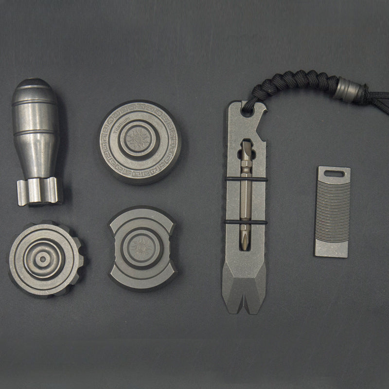 Multi-Utility Titanium Pry Bar Wrench Tool for Repair and Survival
