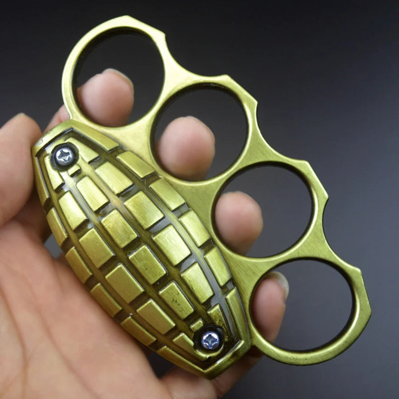 Metal Brass Knuckle Duster with Four-Finger Buckle by TigerGuard for Defense