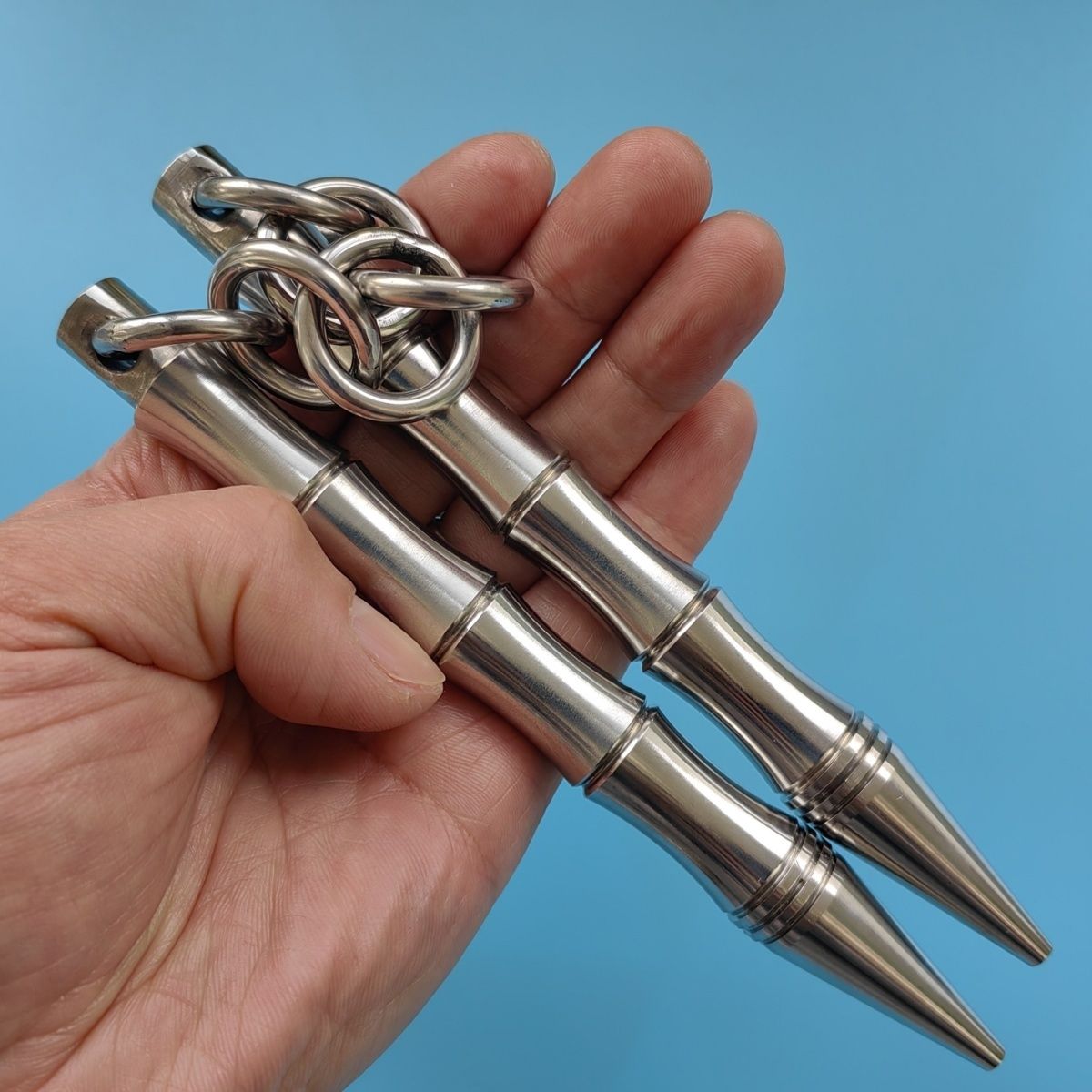 Portable Solid Steel Nunchaku Built for Effective Self-Protection