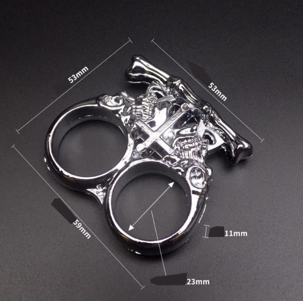 Brass Chaos Knuckle Duster Compact Two-Finger Tool