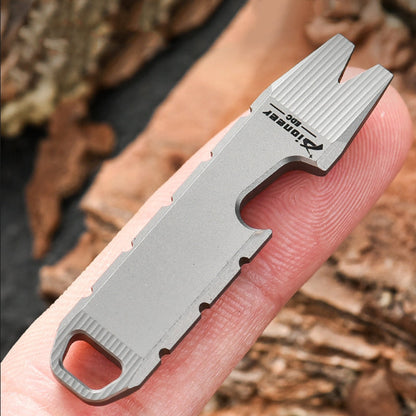 Portable Titanium Pry Bar with Bottle Opener EDC Utility Tool