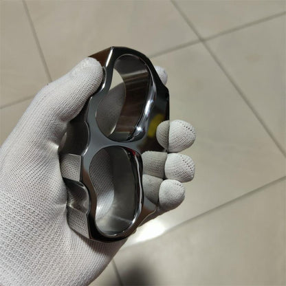 Sleek Polished Titanium Knuckle Duster for Superior Defense