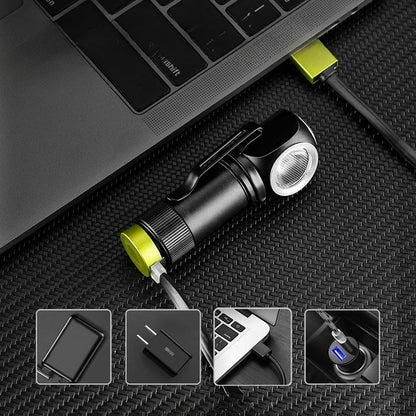 Portable Waterproof Headlamp with Removable Flashlight Torch for Night Use