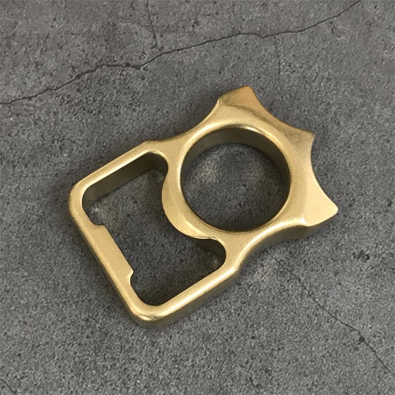 GODEDC Brass Knuckle Duster Multi-Purpose Bottle Opener Survival Tool
