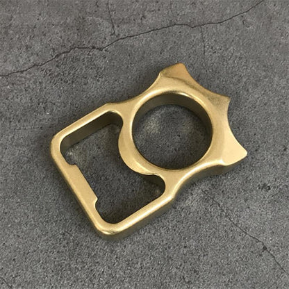 GODEDC Brass Knuckle Duster Multi-Purpose Bottle Opener Survival Tool
