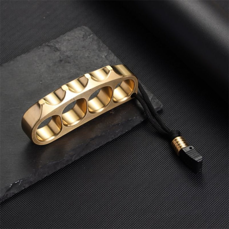Brass Knuckle Duster Large Solid Pea Design for Self-Defense Protection