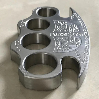 Warrior Knuckle Duster Made from Solid Steel for Protection and Defense