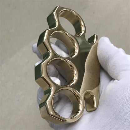 The King Mirror Polished Brass Knuckle Duster in Classic Design