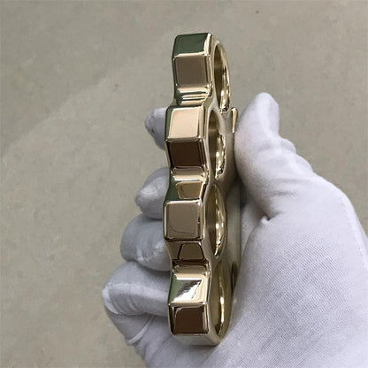 The King Mirror Polished Brass Knuckle Duster in Classic Design