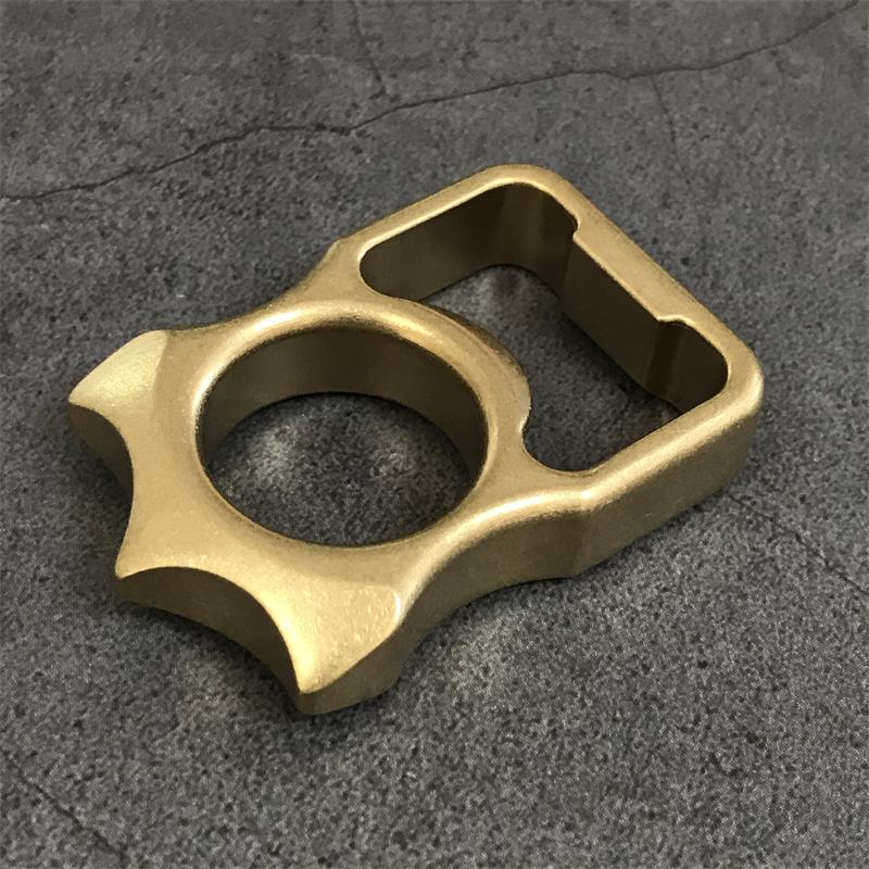 GODEDC Brass Knuckle Duster Multi-Purpose Bottle Opener Survival Tool