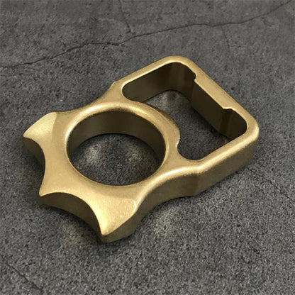 GODEDC Brass Knuckle Duster Multi-Purpose Bottle Opener Survival Tool