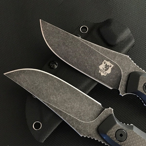Liome Tactical Straight Knife with G10 and Carbon Fiber Grip for Outdoor Use