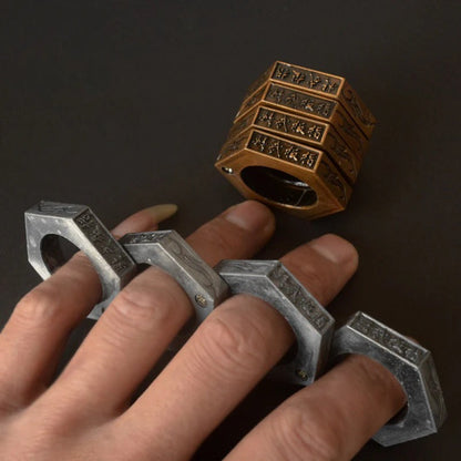 MagicGuard Collapsible Ring King with Window Breaking Tool for Defense