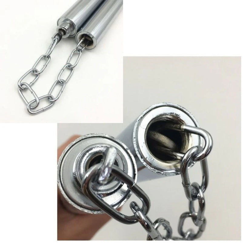 Outdoor Self-Defense Steel Nunchaku with Dual Utility