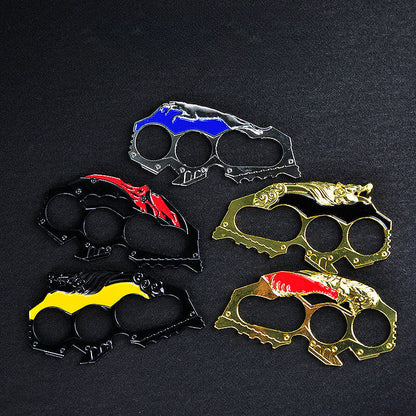 Versatile Zinc Alloy Knuckle Duster with Multiple Integrated Tools
