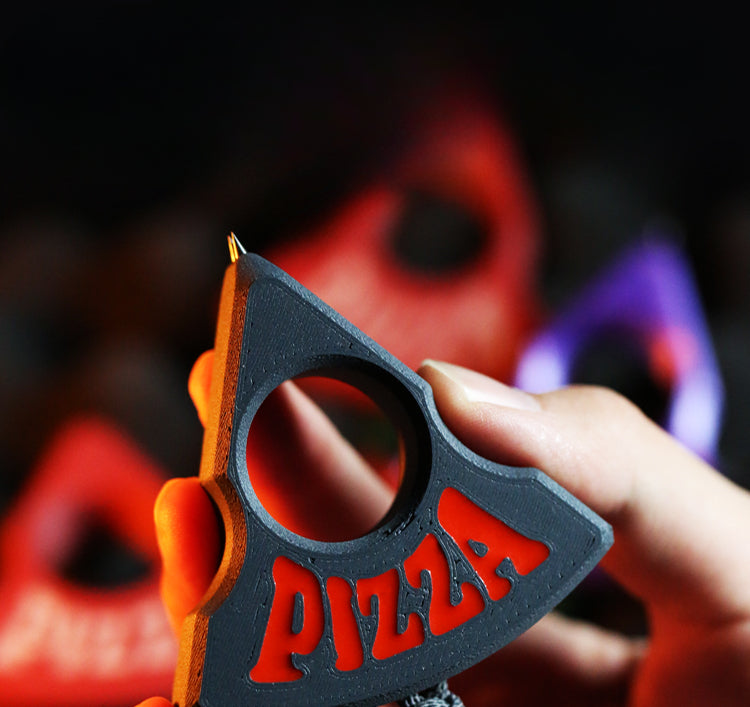 Multi-material Pizza Knuckle Duster Modeling EDC Tool