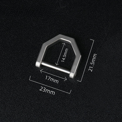Outdoor Titanium Keychain with Horseshoe D-Lock Buckle