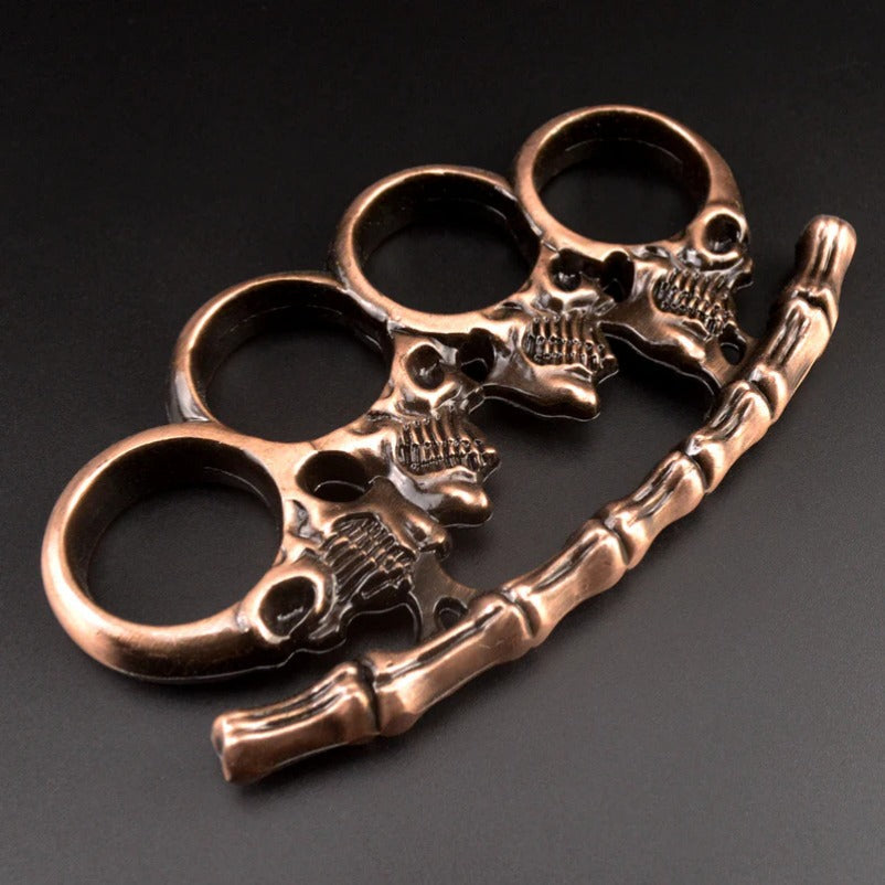 Demon-Inspired White Bone Knuckle Duster for Self-Protection
