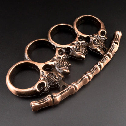 Demon-Inspired White Bone Knuckle Duster for Self-Protection