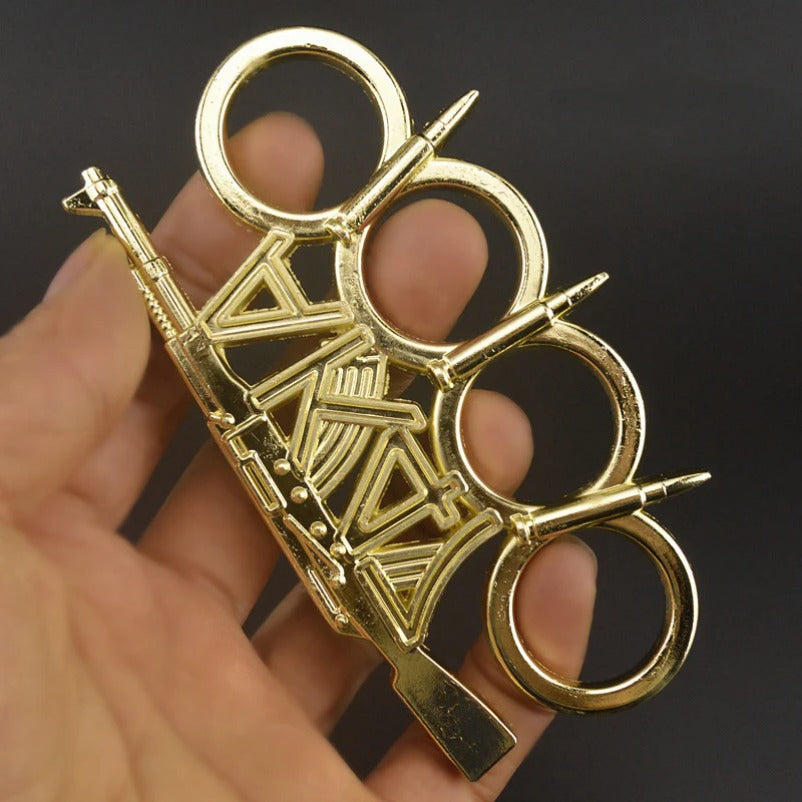 LifeGuard Brass Knuckle Duster with Four-Finger Tactical Protection