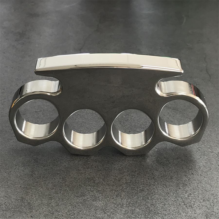 The King Classic Polished Steel Knuckle Duster for Self-Defense EDC