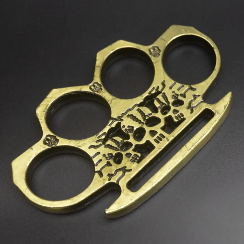 GhostGuard Solid Brass Knuckle Duster and Window Breaking Gear for Emergencies
