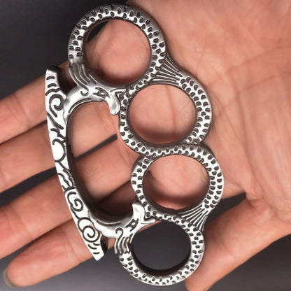 Brass Knuckles Duster for Self-Defense and Window Breaking StoneGrip Design
