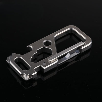 Versatile Titanium Carabiner Multi-Tool Keychain for Outdoor Adventures