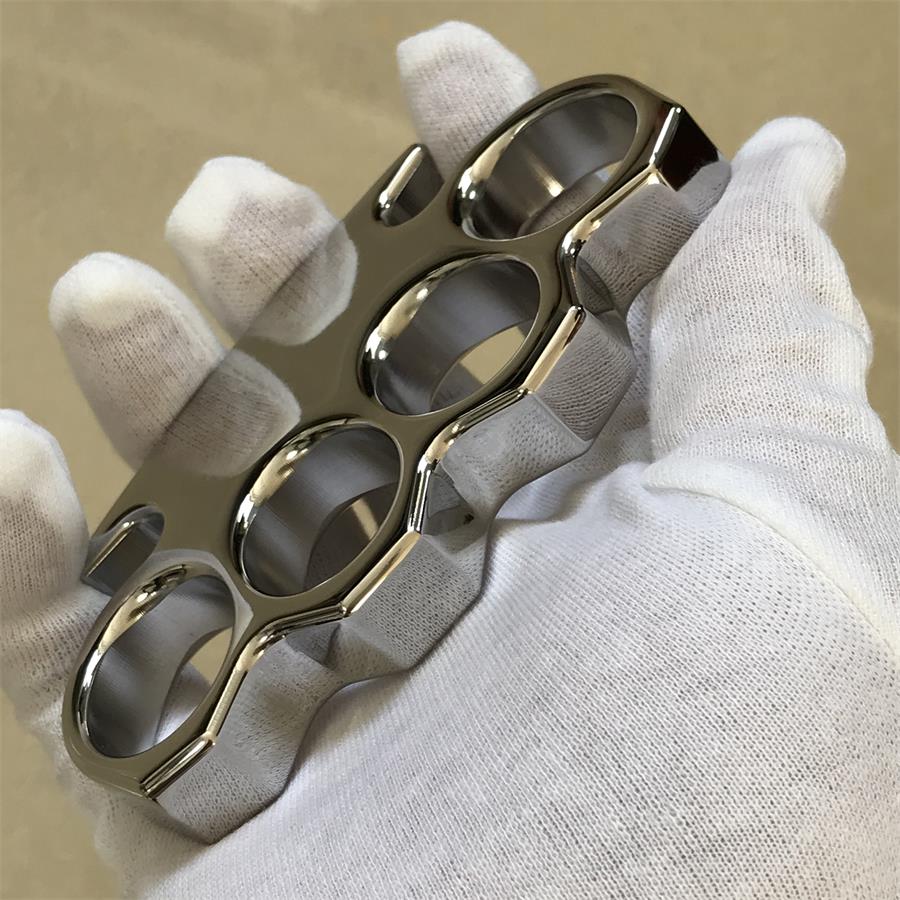 The King Classic Polished Steel Knuckle Duster for Self-Defense EDC