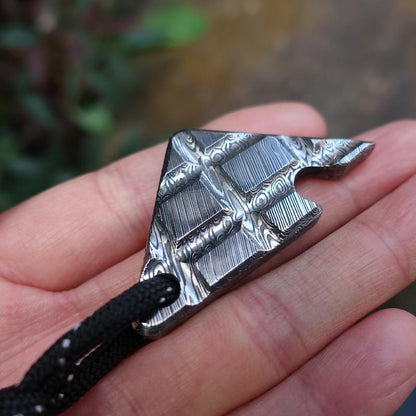 EDC Self Defense Alloy Steel Corkscrew with Unique Damascus Design