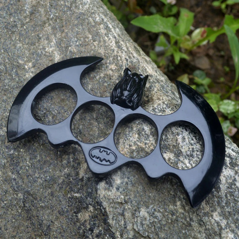 BatGuard Self-Defense Gear Featuring Metal Brass Knuckle Duster and Tiger Fist Buckle