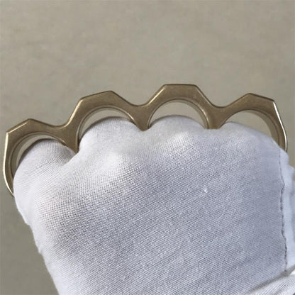 The KING Classic Design Stonewashed Brass Knuckle Duster