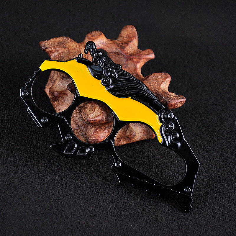 Versatile Zinc Alloy Knuckle Duster with Multiple Integrated Tools